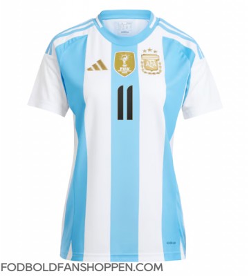 Argentina Angel Di Maria #11 Hjemmebanetrøje Dame Copa America 2024 Kortærmet